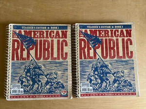 Bob Jones AMERICAN REPUBLIC textbook teacher with cd homeschooling BJU lot of 2 - Picture 1 of 11