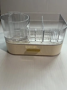 Delamu Makeup Organizer for Vanity with Stackable Drawers, 360 Rotating Makeup - Picture 1 of 12