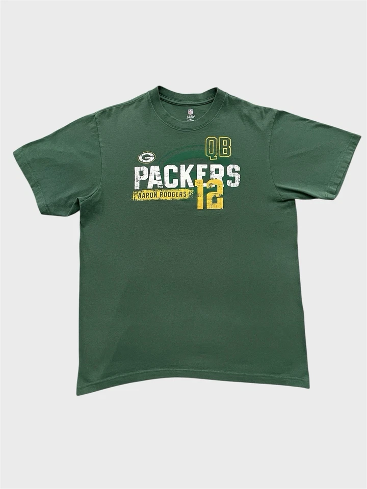 Camiseta de fútbol americano de la NFL verde vintage de Aaron Rodgers Green Bay Packers talla XL Foto 1 de 3