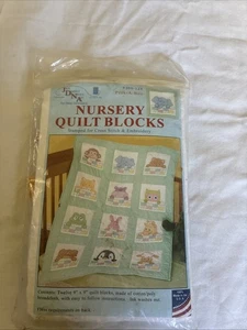 Nursery Quilt Blocks 9” x 9” - Peek-A-Boo - Jack Dempsey Needle Art 300-124 - Picture 1 of 3