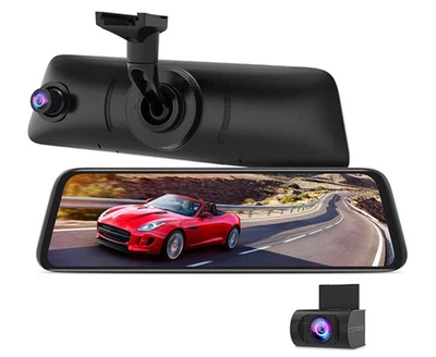 AUTO-VOX V5PRO Rear View Mirror 9.35" LCD Screen 1080P Dash Cam + Backup Camera - Image 1 of 4