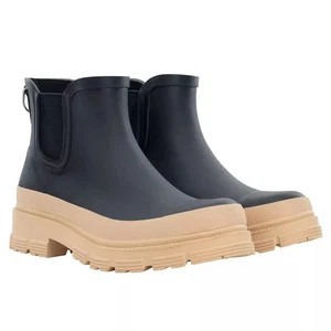 Bota de lluvia Chooka Storm Chelsea para mujer NEGRA/BRONCEADA TALLA 9 EE. UU. - Imagen 1 de 5