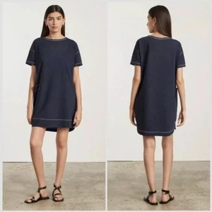 Everlane Women's Mariner Oversize T-Shirt Dress Navy W Contrast Stitch Size S - Picture 1 of 4