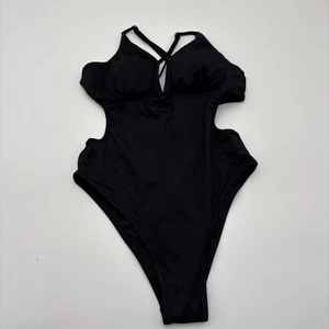 Nuevo con etiquetas Traje de baño Cupshe de una pieza negro delgado y esculpido talla L - Imagen 1 de 6
