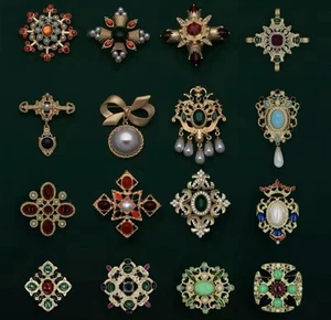 Antique Vintage Retro Brooches Multiple Choice Costume Pin Classic Jewellery - Picture 1 of 66