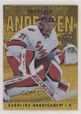 2021-22 Upper Deck Fleer Ultra Gold Speckled Rainbow Foil Frederik Andersen #148 - Image 1 of 2