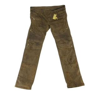 Pantalones de mezclilla Robin's para hombre 36x33 color tostado motociclista pintura acanalada salpicaduras Swarovski bolsillos con tachuelas - Imagen 1 de 13