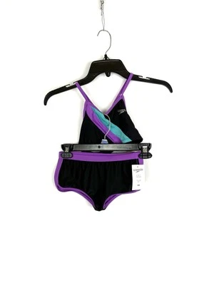 Speedo Girl’s Purple Two Piece Bikini Swimsuit Set Size 10 - Image 1 of 4