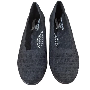 Skechers Arch Fit Cleo Wedge Miss You Women's 9 Black Slip On Shoes NEW - Picture 1 of 8