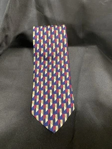 Structure Le Collezioni Neckwear Men’s Silk Tie Multicolor Geometric 3.5” in - Picture 1 of 2