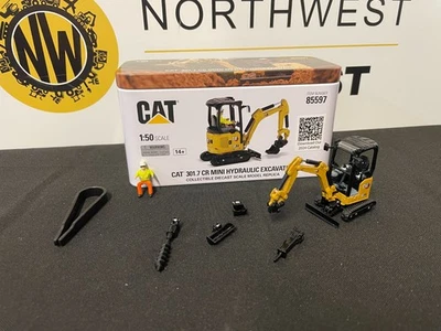 DIECAST MASTERS 1:50 SCALE 85597 CAT 301.7 CR MINI HYDRAULIC EXCAVATOR - Image 1 of 4