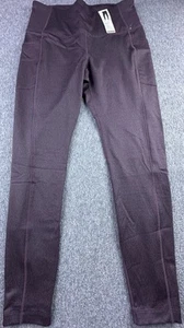 Mondetta Leggings Womens Medium Burgundy Heathered Jacquard Fleece Lined New - Picture 1 of 15