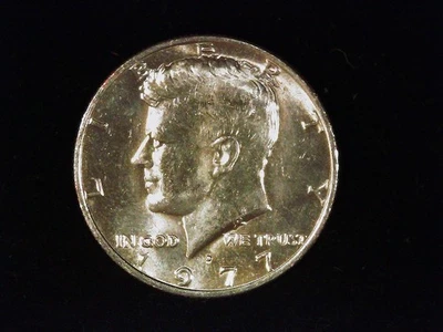 1977-D Kennedy Half Dollar (1) AU+++. Free Shipping! - Image 1 of 2