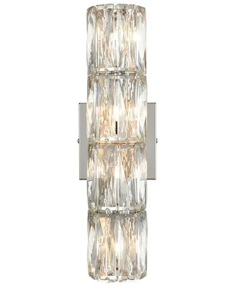 Aplique de pared de cristal cromado moderno de 4 luces apliques de cristal tubo de iluminación de pared... Foto 1 de 4