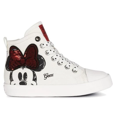 Geox J Ciak Girl Mid-Cut-Sneaker Knöchelschuh offwhite Mickey Mouse Gr.27-38 - Bild 1 von 4
