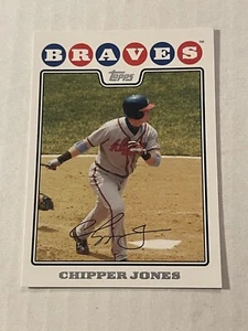 Chipper Jones +9~2008 Topps Braves Cards~Mint Condition~free Shipping - Afbeelding 1 van 20