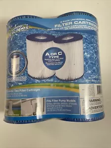 Swimming Pool Filter 2-Pack TYPE A or C Universal Filter Cartridge Water Pump - Picture 1 of 9