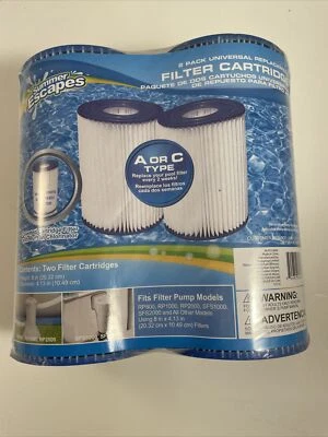 Swimming Pool Filter 2-Pack TYPE A or C Universal Filter Cartridge Water Pump - Image 1 of 4