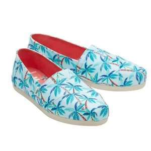 TOMS x Paper Source NIB Alpargata in Palm Tree Print - NEW - Size 10 - Picture 1 of 8