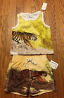 Baby Gap Boys 12 - 18 Months Swim Trunks Tank Top Outfit Tiger Upf 40+