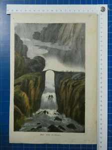 Unbekannter Künstler Ponte detto del Diavolo Stahlstich H13917 - Bild 1 von 5