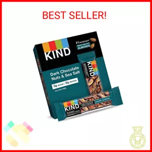 KIND Bars, Dark Chocolate Nuts & Sea Salt, Healthy Snacks, 6g Protein, Gluten Fr - Picture 1 of 2