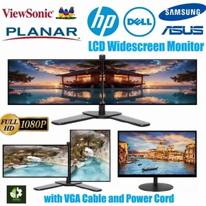 🔥Brand 19" 22" 23" 24"27" Monitor FHD LCD for Gaming Desktop Computer PC-GradeB - Picture 1 of 15