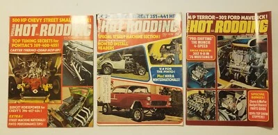 POPULAR HOT RODDING, October 1973, August 1974, May 1974. May Issue Cover Worn. - Image 1 of 4