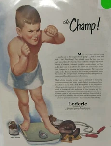Vintage 1951 Lederle Vitamin Company Advertisement John Falter The Champ - Picture 1 of 6