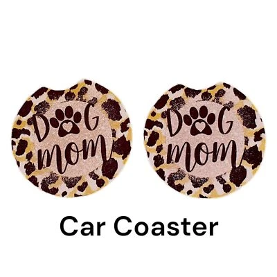 ¡Nuevo! Posavasos para tazas de coche - estampado de perro mamá y leopardo Foto 1 de 2