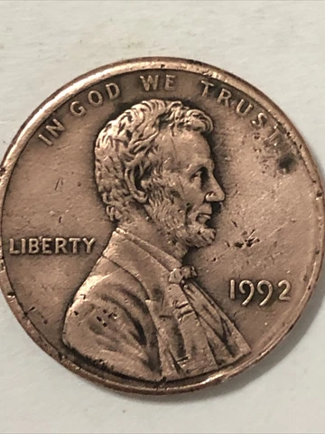 1992 Lincoln Penny Error Cover