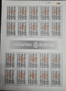 P) 1987 URUGUAY, ILLUSTRIOUS VISITORS, VISIT OF POPE JUAN PABLO II, FULL SHEET, - Picture 1 of 1