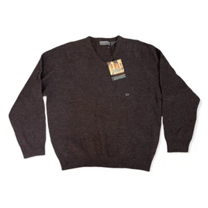 Structure 100% Lambs Wool Mens Sz Large Sweater Pullover Brown Urban Wear NWT - Picture 1 of 4