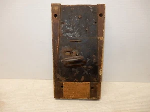 ANTIQUE AMERICAN DOOR LOCK W/ KEY 1700s WORKS WELL - Picture 1 of 6
