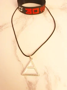 30 Seconds To Mars Triade Collana Silicone Blu Braccialetto Braccialetto Echelon UK - Foto 1 di 6