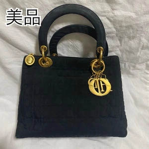 Sac à main CHRISTIAN DIOR Lady Dior cannage noir nylon femme authentique occasion - Photo 1/20