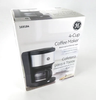 GE / Walmart 4-Cup Coffee Maker with Glass Carafe BRAND NEW Model 169184 - Image 1 of 4
