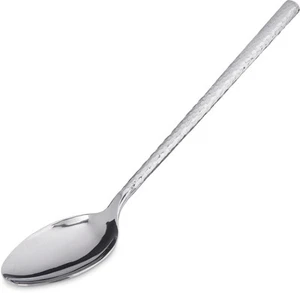 60200 Hammered Stainless Steel Solid Serving Spoon, 12 - Picture 1 of 9