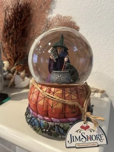 Jim Shore Brewing Up Trouble Halloween musikalischer Wasserball Globus Hexe. Top! - Bild 1 von 15