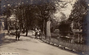 KÖLN am Rhein-Sachsenring-Fotokarte-ungelaufen-Personen,Frau,Kinder-ca. 1910 - Bild 1 von 2