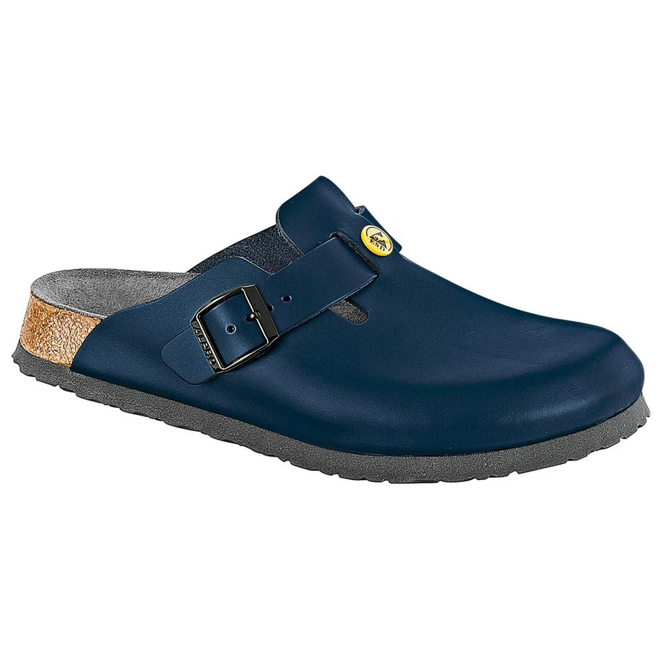 Birkenstock Boston ESD Leder blau normale Weite Gr. 39-48