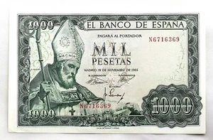 Spain- Estado Español. Billete. 1000 Pesetas. 1965. Madrid. SC/UNC. Perfecto - Picture 1 of 2