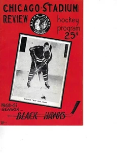 1960 12/11 hockey program & ticket Toronto Chicago Blackhawks Bobby Hull GOAL - Picture 1 of 2