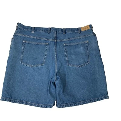 Shorts jeans Harbor Bay masculino clássico azul tamanho 48 grande e alto jeans relaxado - Imagem 1 de 4