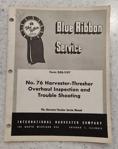 MANUAL DE SERVICIO DE COSECHADORA INTERNACIONAL - NO. 76 COSECHADORA-TRILLADORA - Imagen 1 de 3
