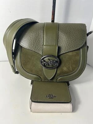 Bandolera Coach Georgie Saddle Bag con billetera a juego nueva sin etiquetas Foto 1 de 4
