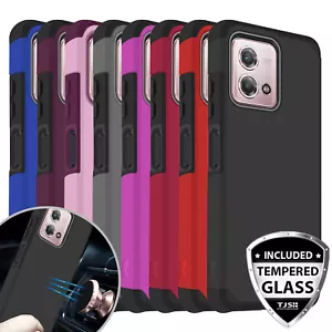 Für Moto G Stylus 4G 2023 Crickethülle Gummi Hart Hybrid Abdeckung + Hartglas - Bild 1 von 94