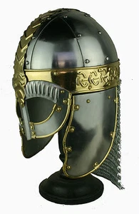 Casco de caballero casco vikingo gafas normandos Beowulf Gjermundbu Larp sca R240 - Imagen 1 de 1