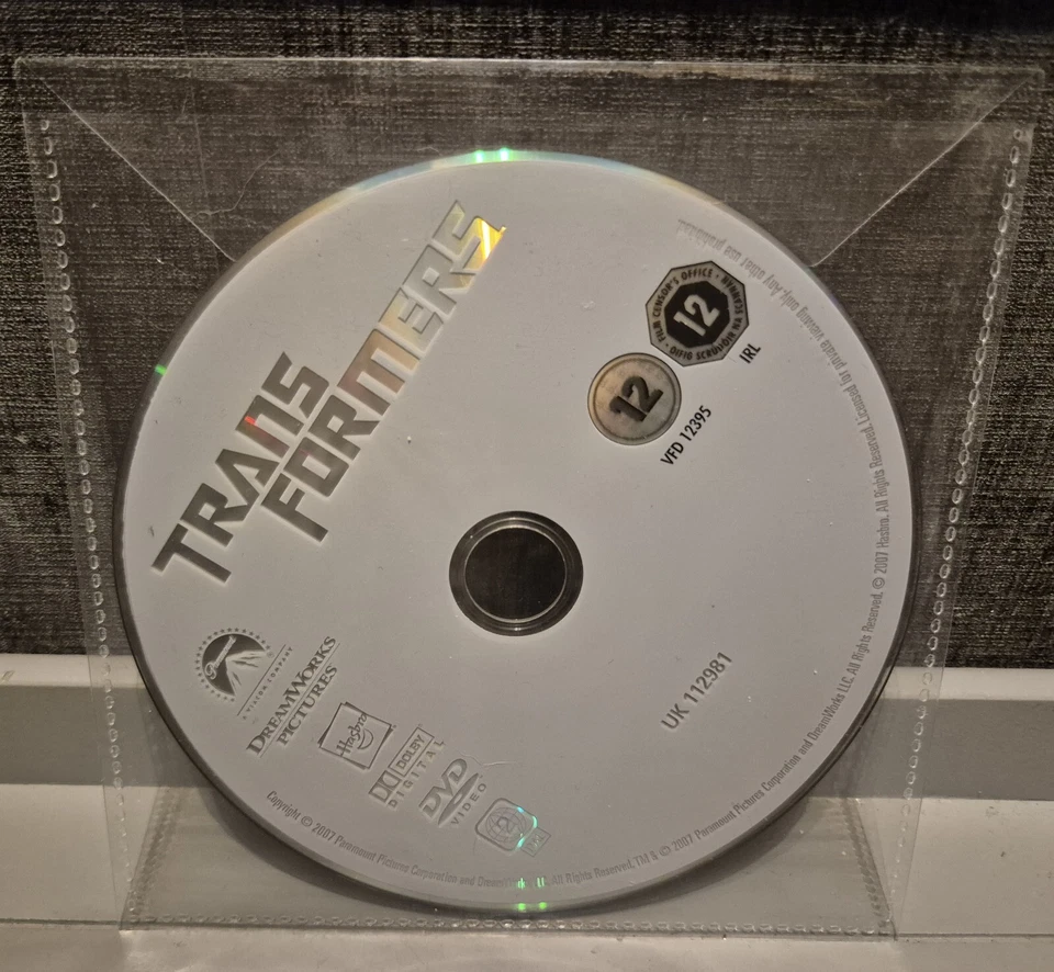 Transformers Dvd, Special Edition 2007 DVD, Disc Only  - Image 1 of 1