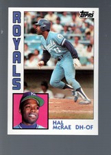 1984 Topps Tiffany Hal McRae #340 